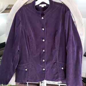 Coldwater Creek Plum Corduroy Jacket